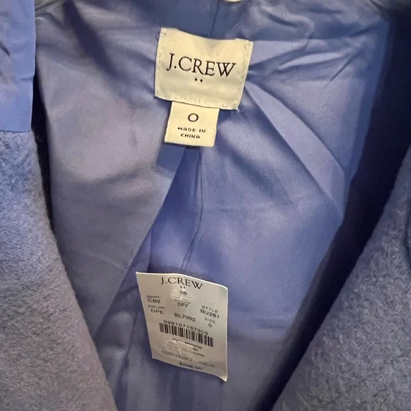 NWT J Crew Women's Wool Coat size 0 - Picture 5 of 5
